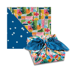 Large Reusable Cloth Furoshiki Gift Wrap | Holiday Shapes & Snow by Shiki Wrap