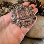 Large Scottish Thistle & Trinity Knot Brooch Brooch La Vie Bien Large Scottish Thistle & Trinity Knot Brooch