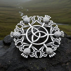 Large Scottish Thistle & Trinity Knot Brooch Brooch La Vie Bien Large Scottish Thistle & Trinity Knot Brooch