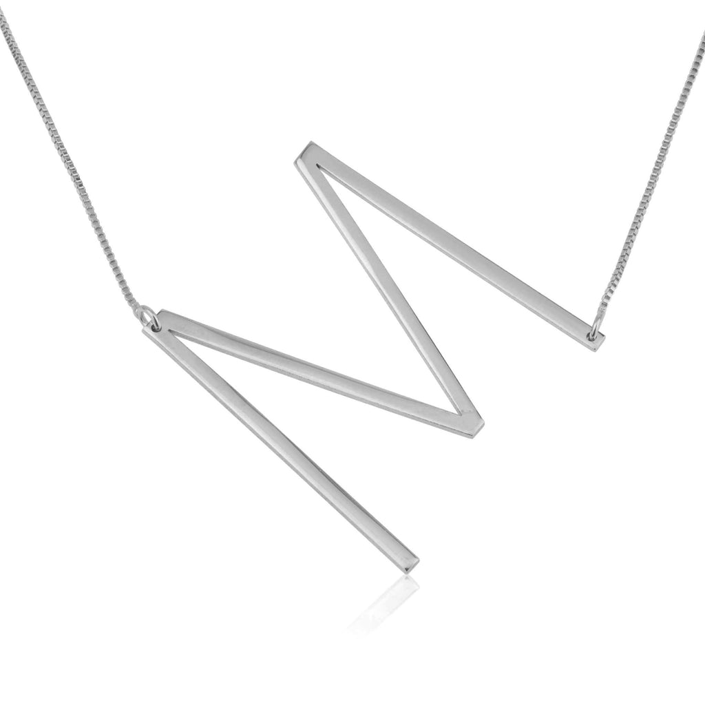 Large Sideways Initial Letter Necklace La Vie Bien Large Sideways Initial Letter Necklace