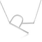 Large Sideways Initial Letter Necklace La Vie Bien Large Sideways Initial Letter Necklace