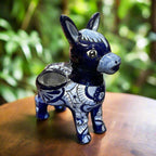 Large Talavera Donkey Planter | Blue and White Ceramic Burro Pot Talavera Planter La Vie Bien Large Talavera Donkey Planter | Blue and White Ceramic Burro Pot