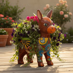Large Talavera Donkey Planter | Hand-Painted Ceramic Burro Talavera Planter La Vie Bien Large Talavera Donkey Planter | Hand-Painted Ceramic Burro