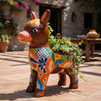 Large Talavera Donkey Planter | Hand - Painted Ceramic Burro Talavera Planter La Vie Bien Large Talavera Donkey Planter | Hand - Painted Ceramic Burro