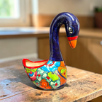 Large Talavera Swan Planter | Colorful Hand - Painted Mexican Pottery Talavera Planter La Vie Bien Large Talavera Swan Planter | Colorful Hand - Painted Mexican Pottery