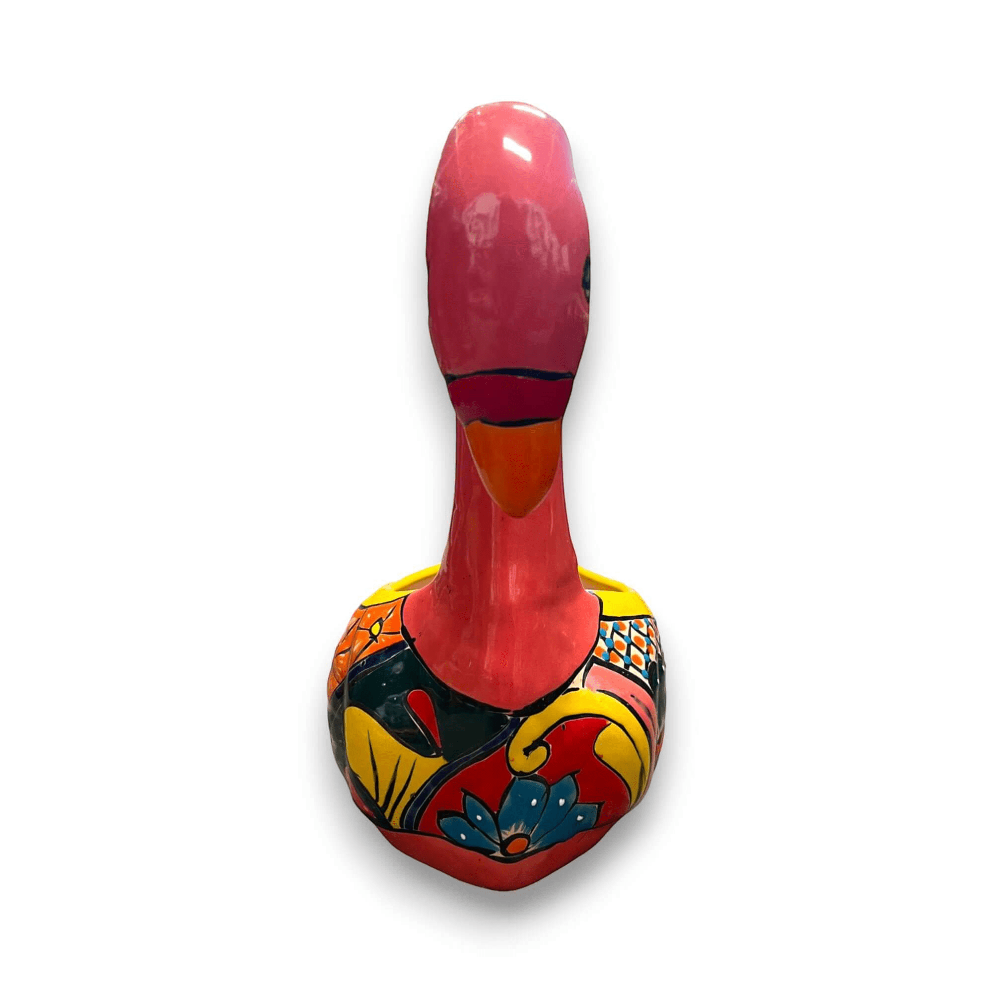 Large Talavera Swan Planter | Colorful Hand - Painted Mexican Pottery Talavera Planter La Vie Bien Large Talavera Swan Planter | Colorful Hand - Painted Mexican Pottery