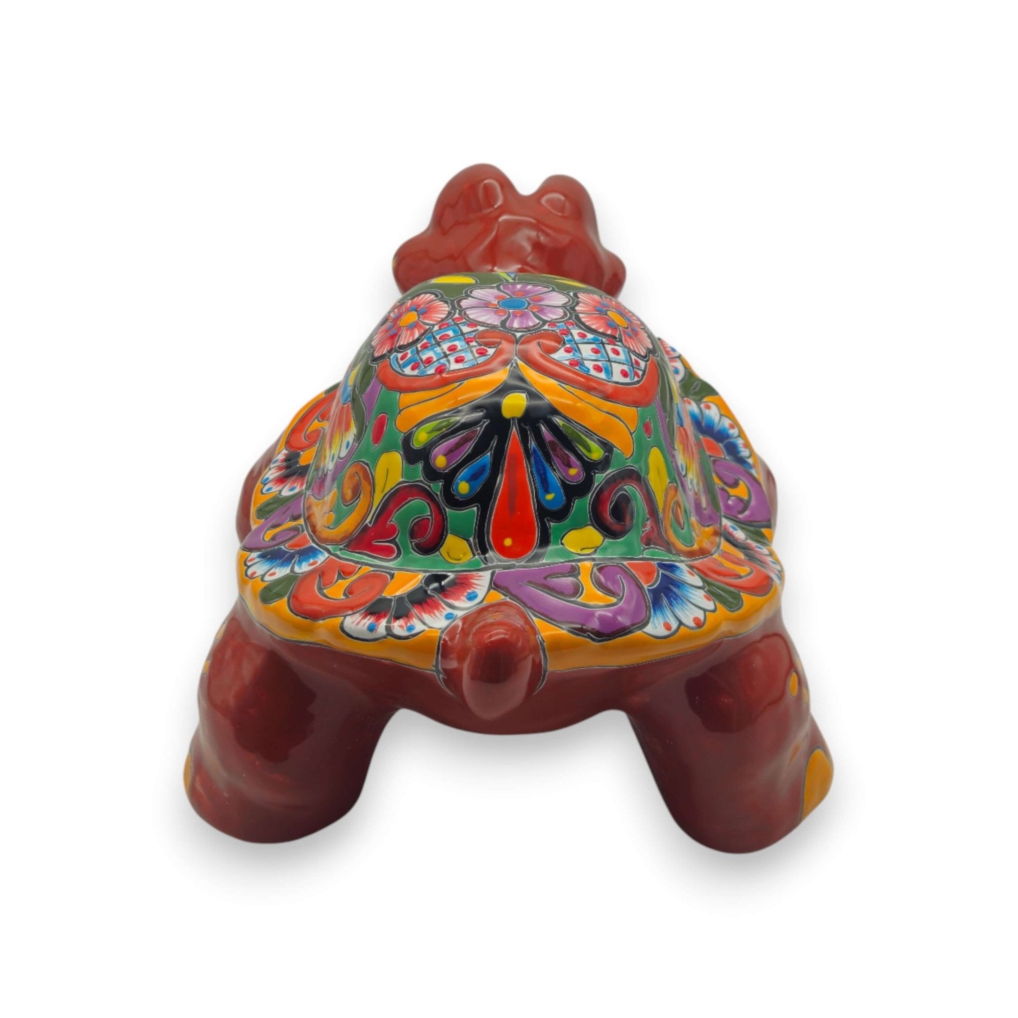 Large Talavera Turtle Statue | Hand-Painted Mexican Ceramic Talavera Statue La Vie Bien Large Talavera Turtle Statue | Hand-Painted Mexican Ceramic