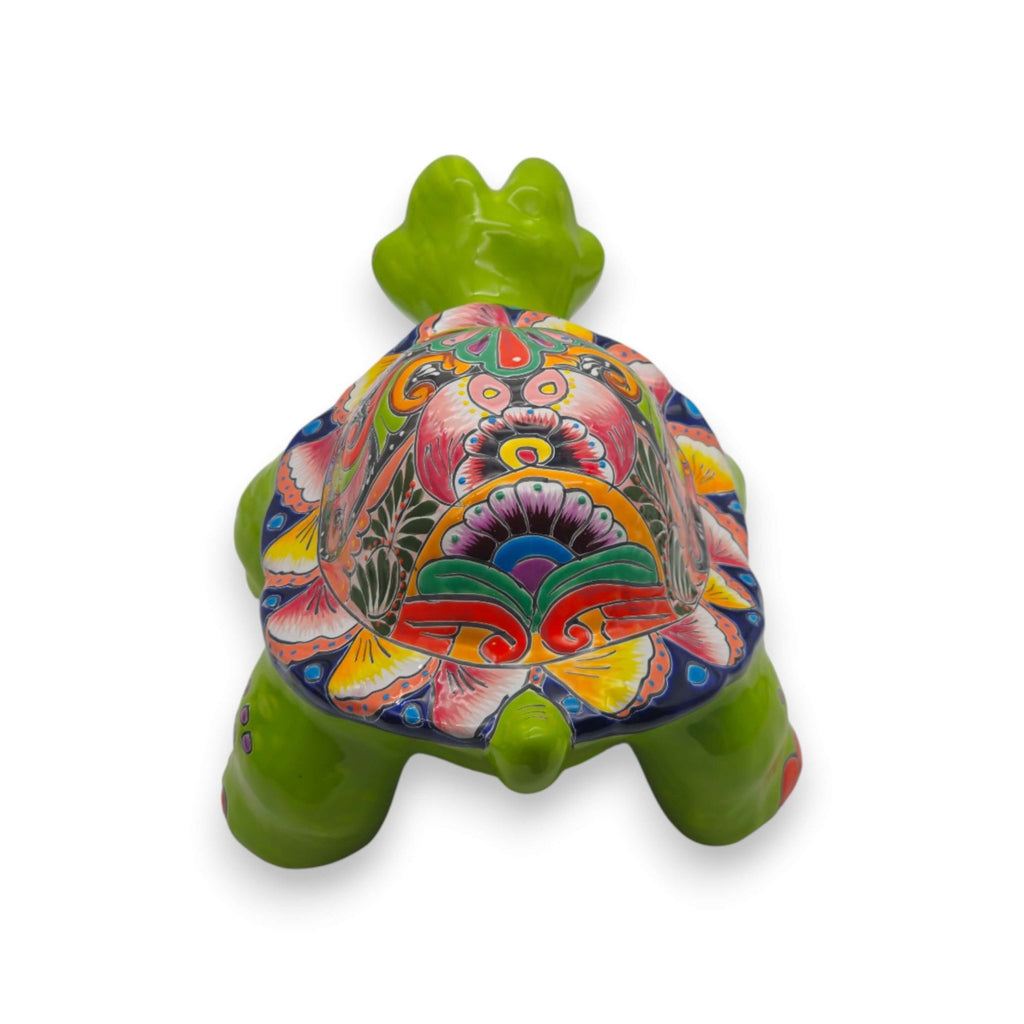 Large Talavera Turtle Statue | Hand-Painted Mexican Ceramic Talavera Statue La Vie Bien Large Talavera Turtle Statue | Hand-Painted Mexican Ceramic
