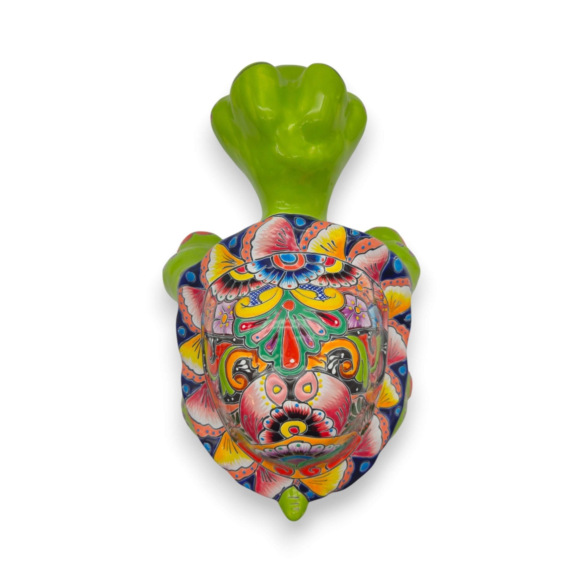 Large Talavera Turtle Statue | Hand-Painted Mexican Ceramic Talavera Statue La Vie Bien Large Talavera Turtle Statue | Hand-Painted Mexican Ceramic