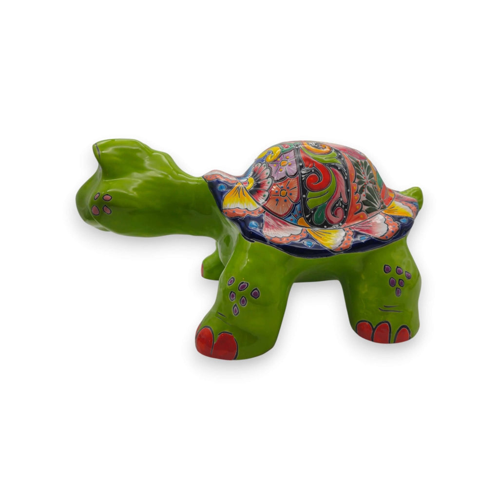 Large Talavera Turtle Statue | Hand-Painted Mexican Ceramic Talavera Statue La Vie Bien Large Talavera Turtle Statue | Hand-Painted Mexican Ceramic