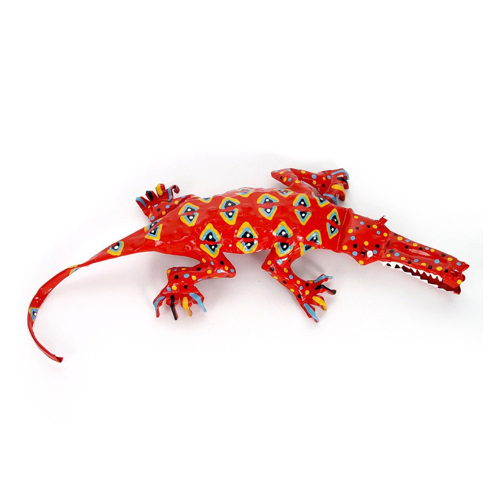 Large Tin Crocodile La Vie Bien Large Tin Crocodile