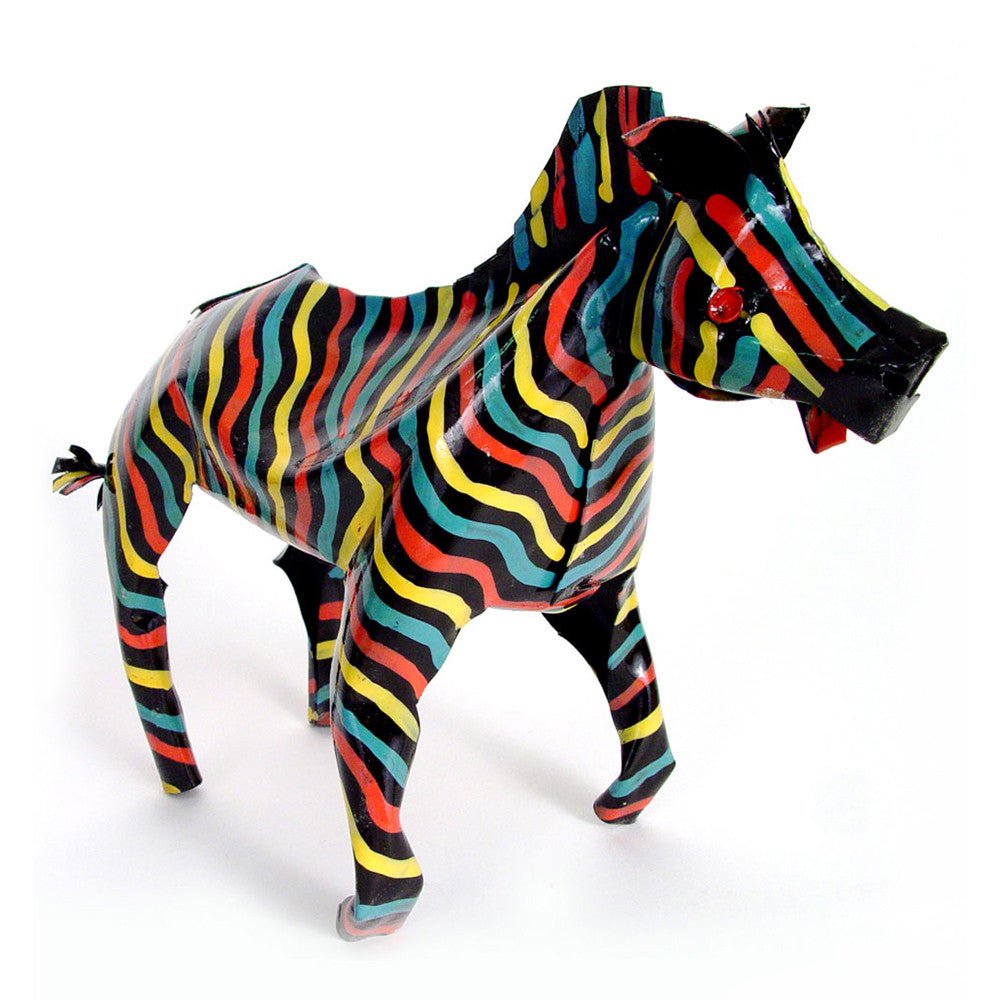 Large Tin Zebra La Vie Bien Large Tin Zebra