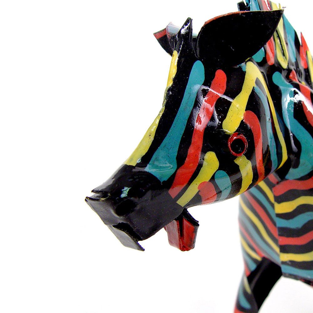 Large Tin Zebra La Vie Bien Large Tin Zebra