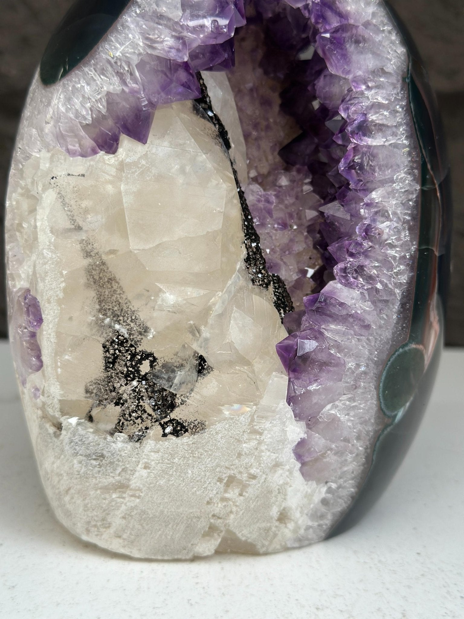 Large Uruguayan Quartz Geode Egg Rocks & Fossils La Vie Bien Large Uruguayan Quartz Geode Egg