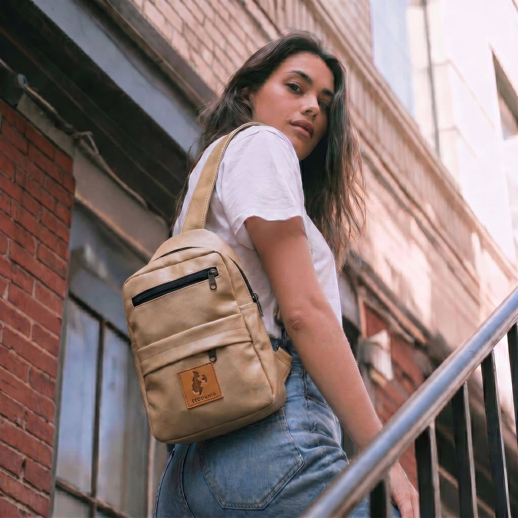 Large Vegan Leather Crossbody Sling Bag | Umoja Sling Bags La Vie Bien Large Vegan Leather Crossbody Sling Bag | Umoja