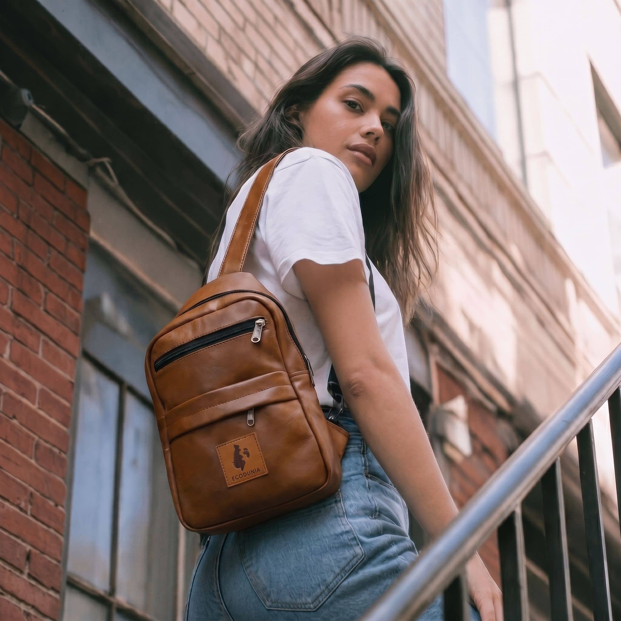 Large Vegan Leather Crossbody Sling Bag | Umoja Sling Bags La Vie Bien Large Vegan Leather Crossbody Sling Bag | Umoja