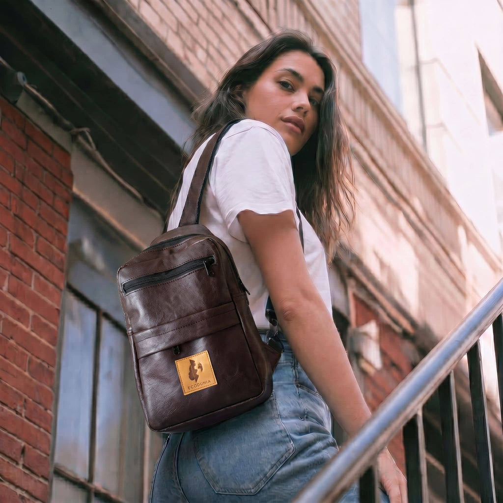 Large Vegan Leather Crossbody Sling Bag | Umoja Sling Bags La Vie Bien Large Vegan Leather Crossbody Sling Bag | Umoja