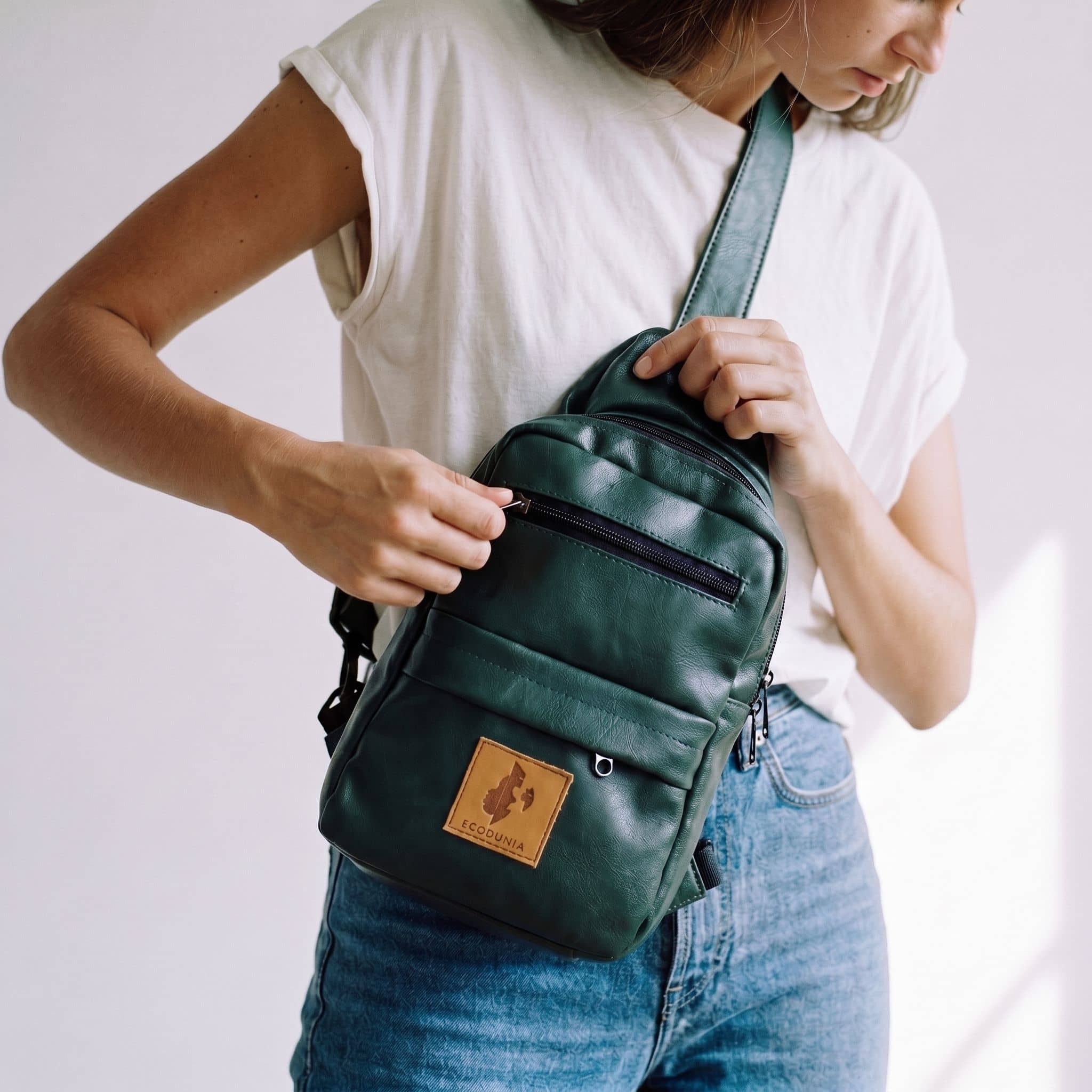 Large Vegan Leather Crossbody Sling Bag | Umoja Sling Bags La Vie Bien Large Vegan Leather Crossbody Sling Bag | Umoja