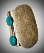 Large White Turquoise Cuff Bangle