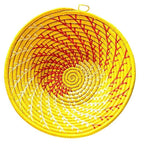Large Yellow Woven African Basket by Reflektion Design