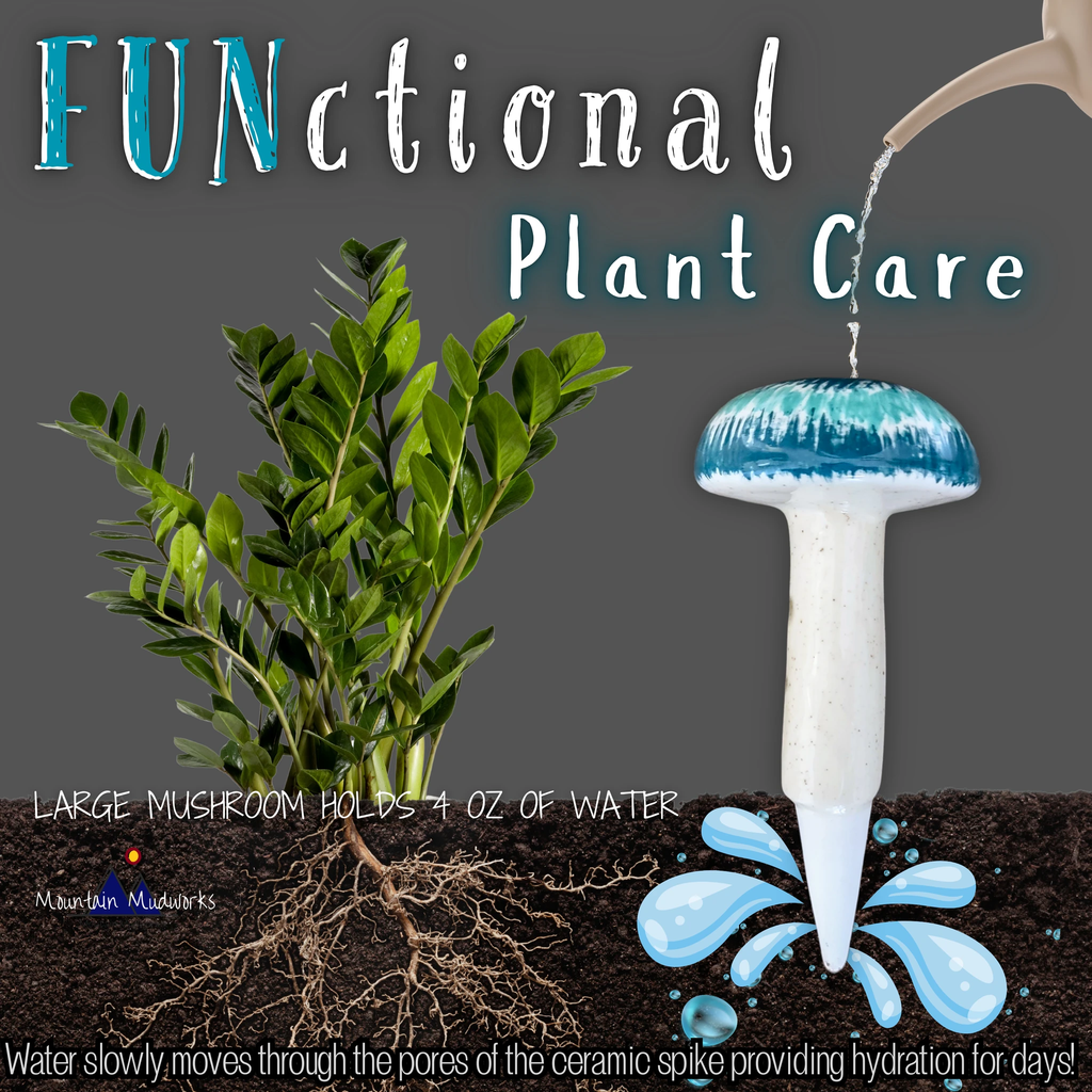 Large Mushroom Watering Spike by Mountain Mudworks