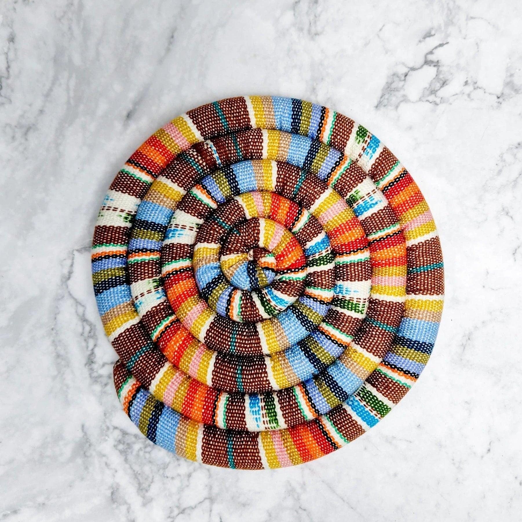Large Spiral Spiced Trivet by Upavim Crafts