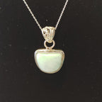Larimar Half Circle Pendant Jewelry La Vie Bien Larimar Half Circle Pendant