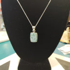 Larimar Rectangle Pendant Jewelry La Vie Bien Larimar Rectangle Pendant