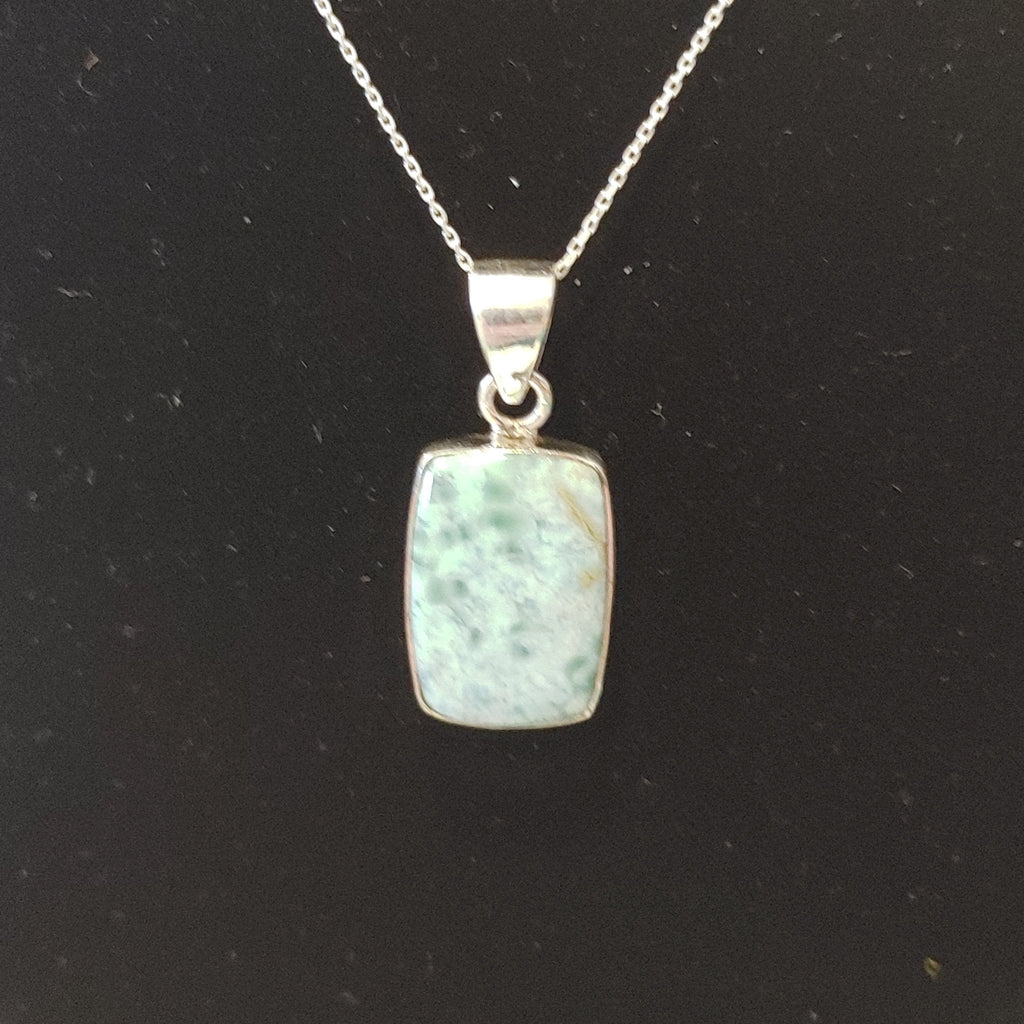 Larimar Rectangle Pendant Jewelry La Vie Bien Larimar Rectangle Pendant