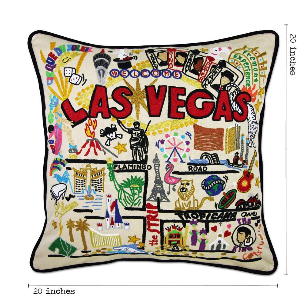 Las Vegas Hand - Embroidered Pillow Pillows La Vie Bien Las Vegas Hand - Embroidered Pillow