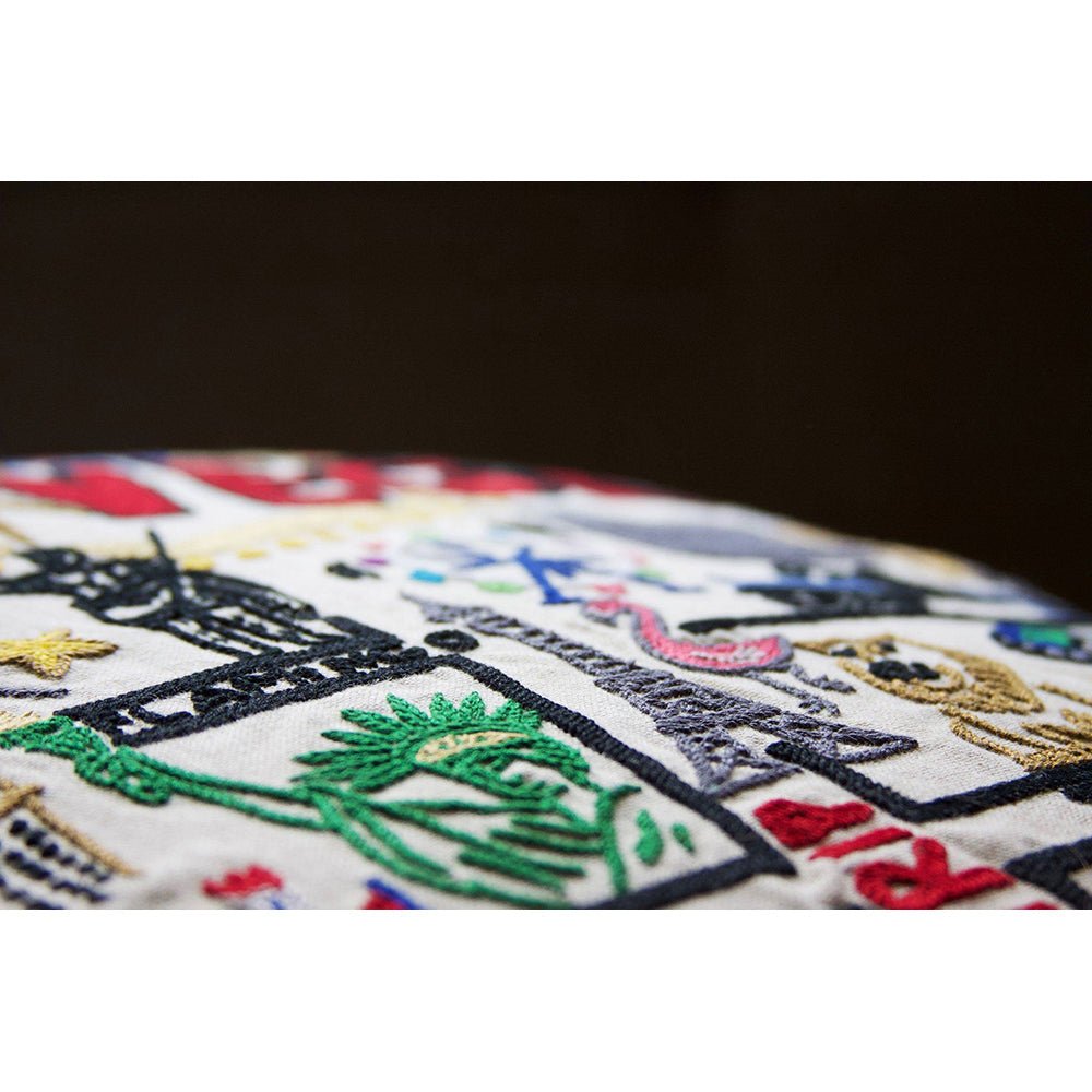 Las Vegas Hand - Embroidered Pillow Pillows La Vie Bien Las Vegas Hand - Embroidered Pillow