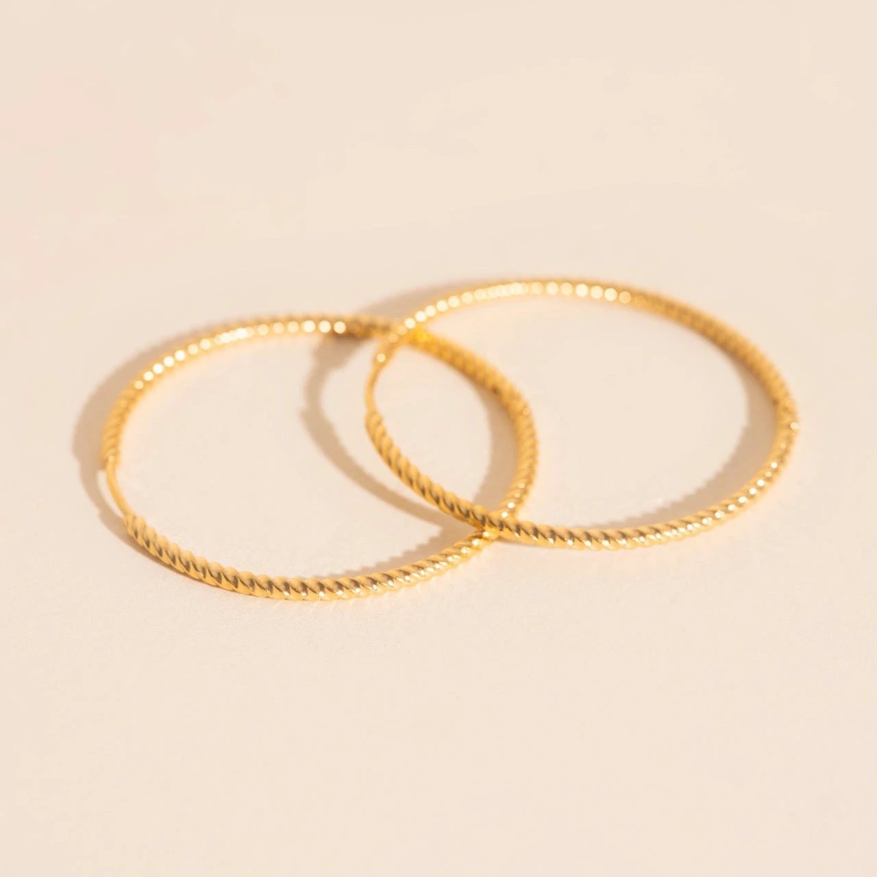 Lasso Rope Rounded Huggie Hoop Earrings by Oh Clementine