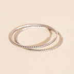 Lasso Rope Rounded Huggie Hoop Earrings by Oh Clementine