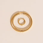 Lasso Rope Rounded Huggie Hoop Earrings by Oh Clementine