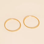 Lasso Rope Rounded Huggie Hoop Earrings by Oh Clementine