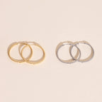 Lasso Rope Rounded Huggie Hoop Earrings by Oh Clementine