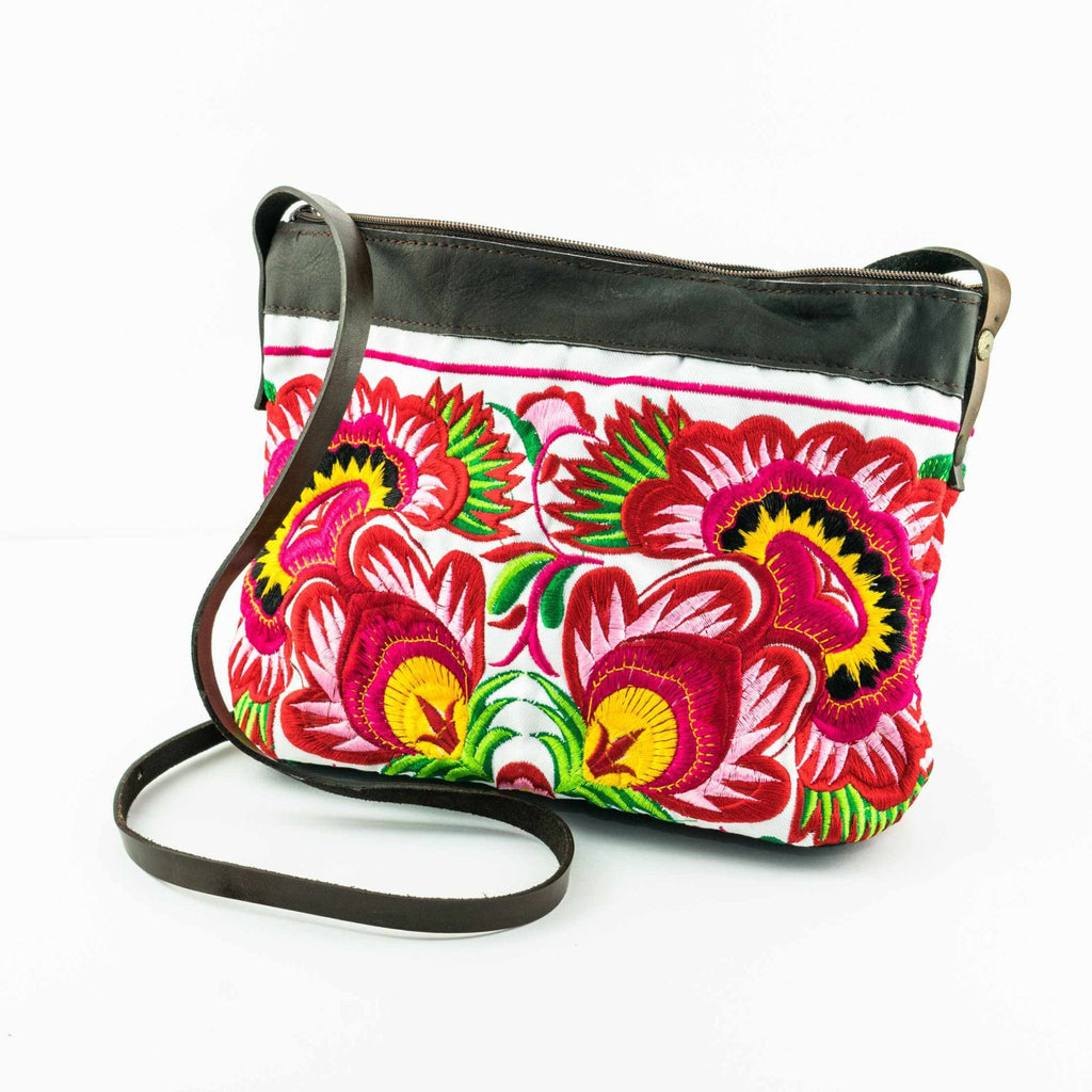 Latin Rose Embroidered Purse - Thailand Bags La Vie Bien Latin Rose Embroidered Purse - Thailand