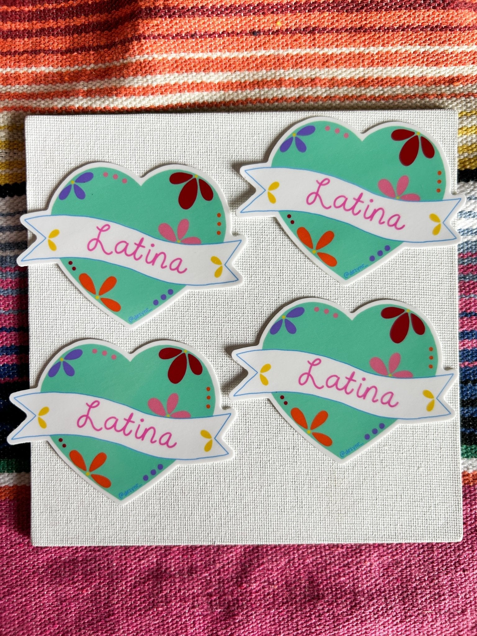 Latina in teal Sticker Decorative Stickers La Vie Bien Latina in teal Sticker
