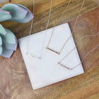 Latitude Bar Pendant Necklace by Lemons and Limes Boutique