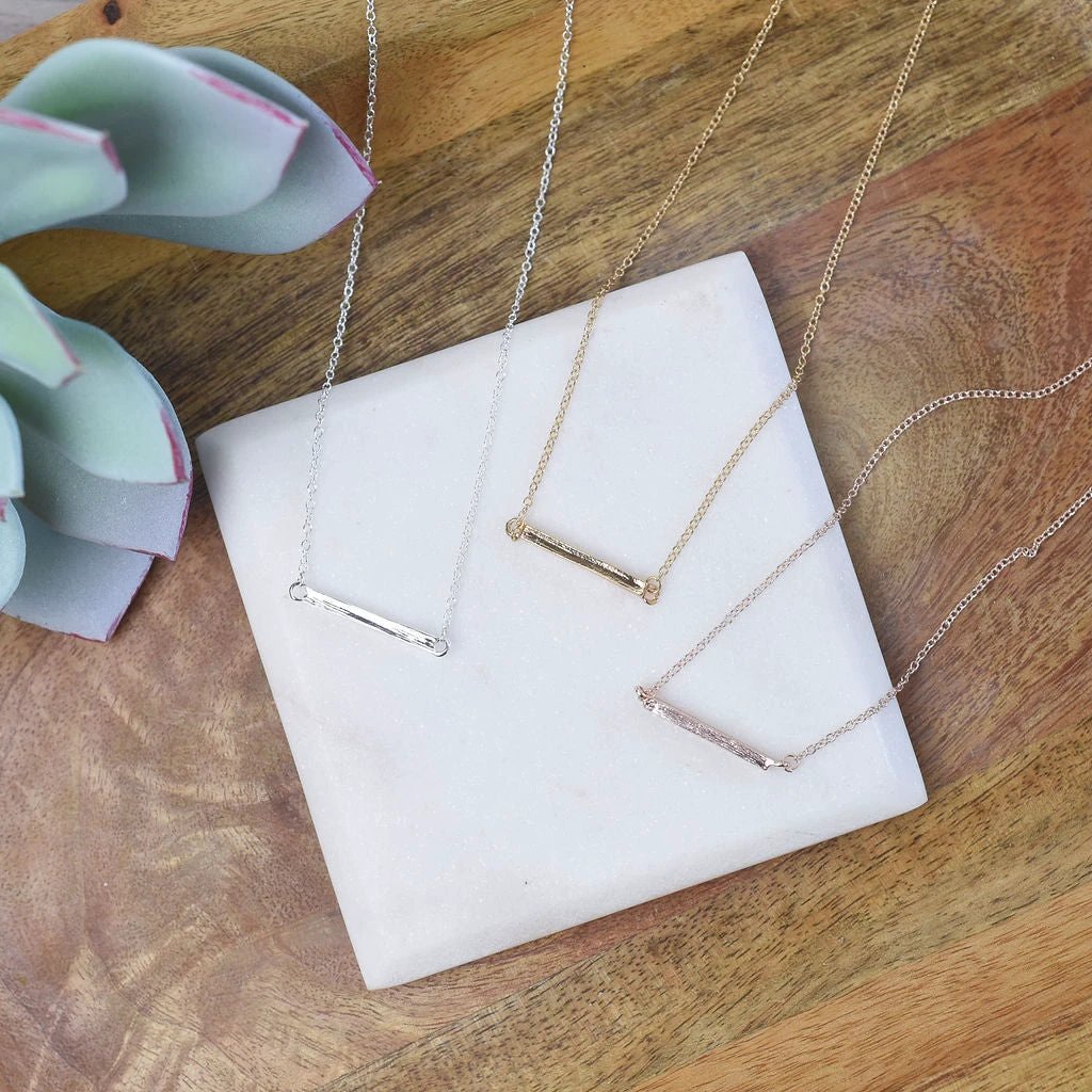 Latitude Bar Pendant Necklace by Lemons and Limes Boutique