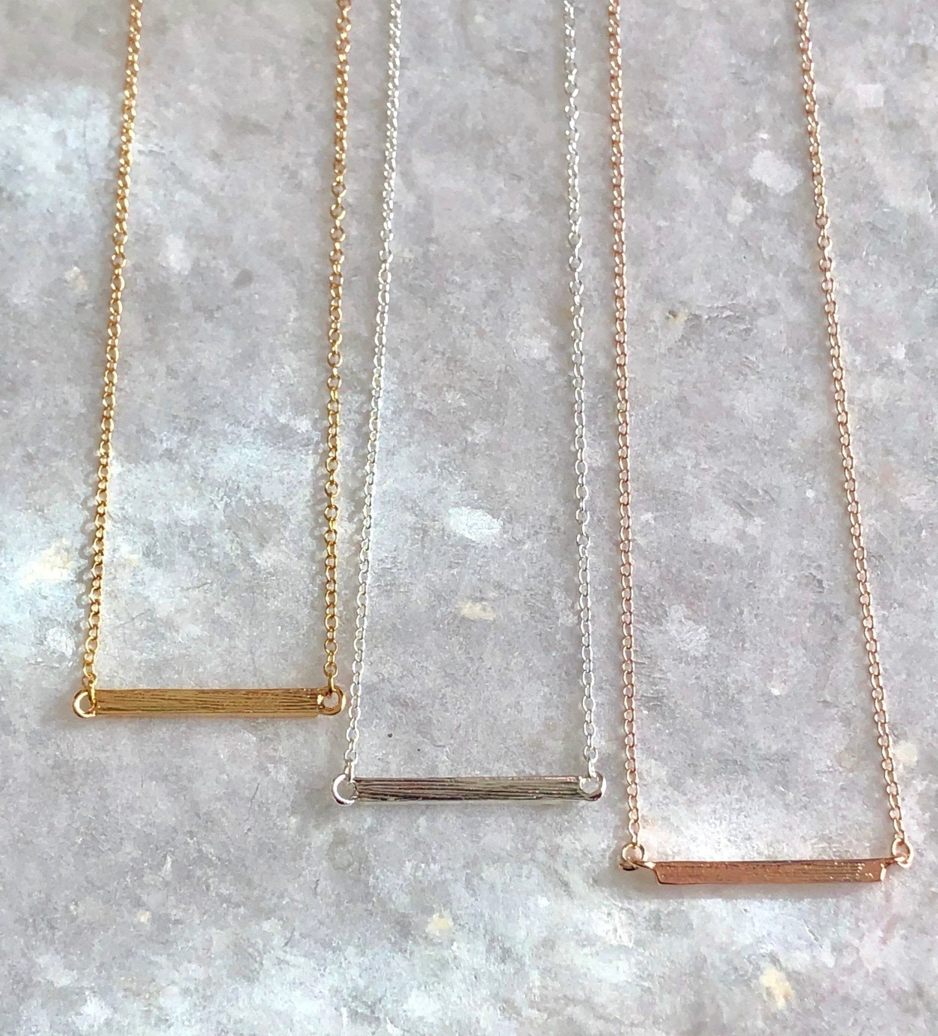 Latitude Bar Pendant Necklace by Lemons and Limes Boutique
