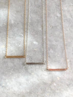 Latitude Bar Pendant Necklace by Lemons and Limes Boutique