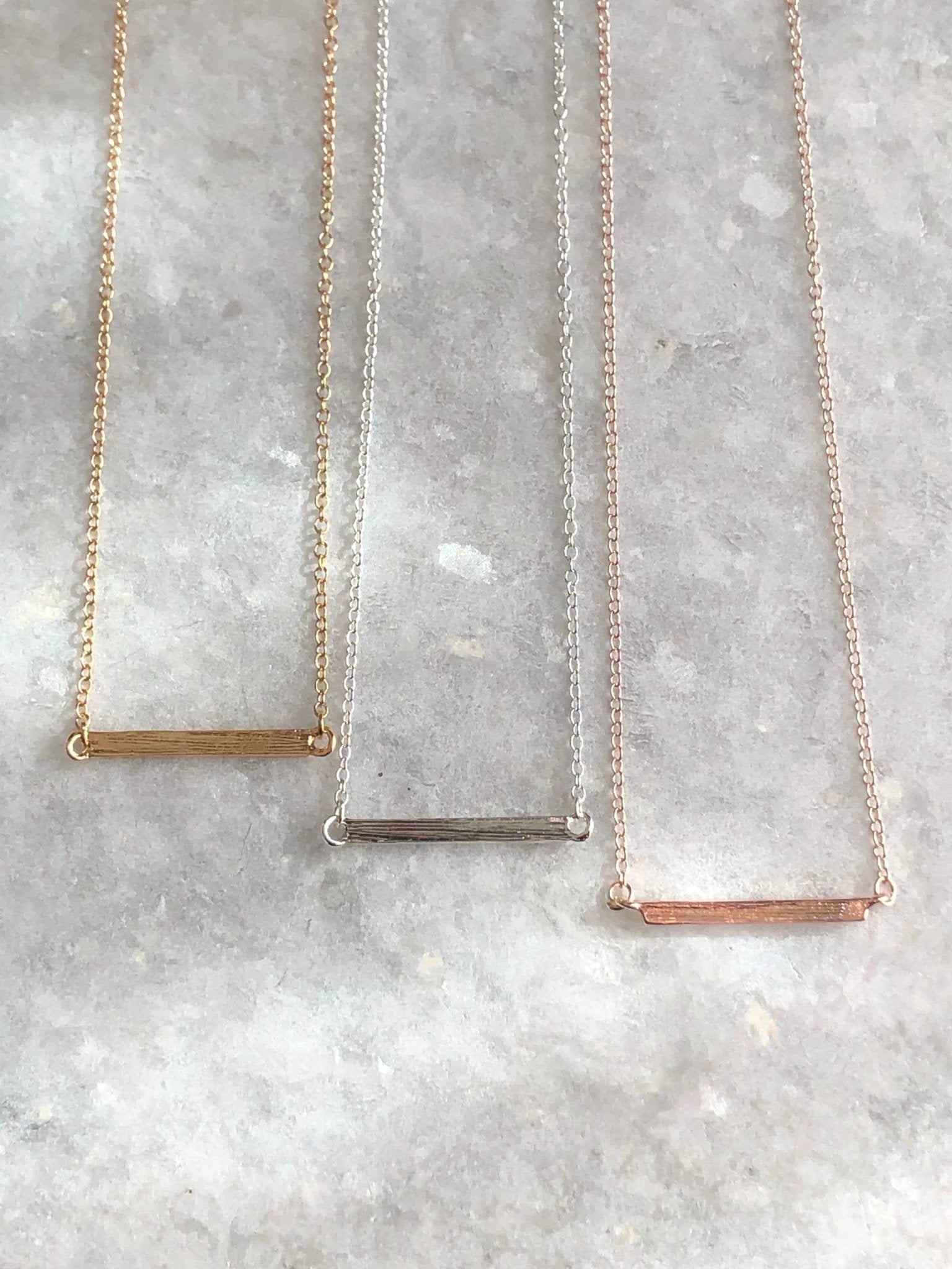 Latitude Bar Pendant Necklace by Lemons and Limes Boutique