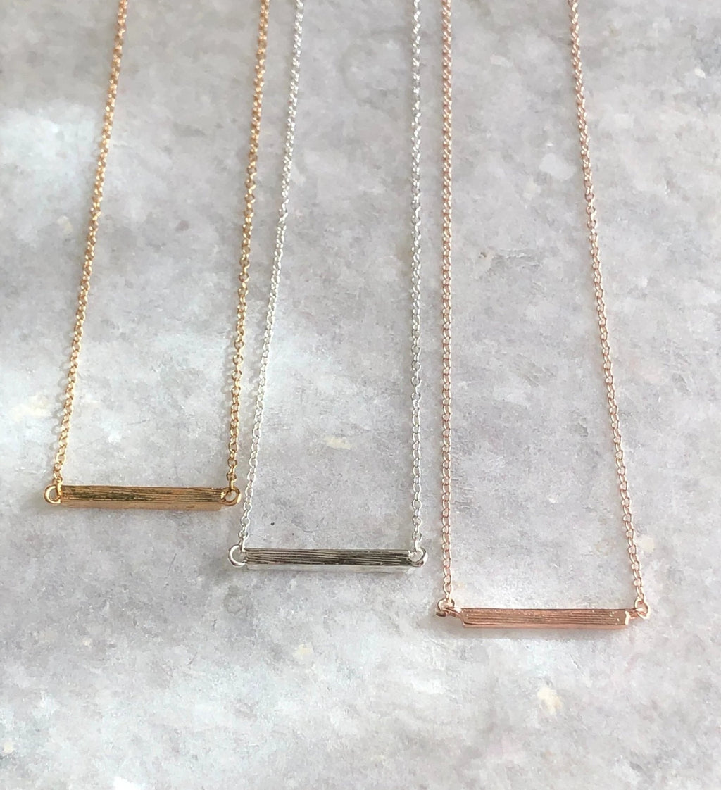 Latitude Bar Pendant Necklace by Lemons and Limes Boutique
