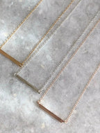 Latitude Bar Pendant Necklace by Lemons and Limes Boutique