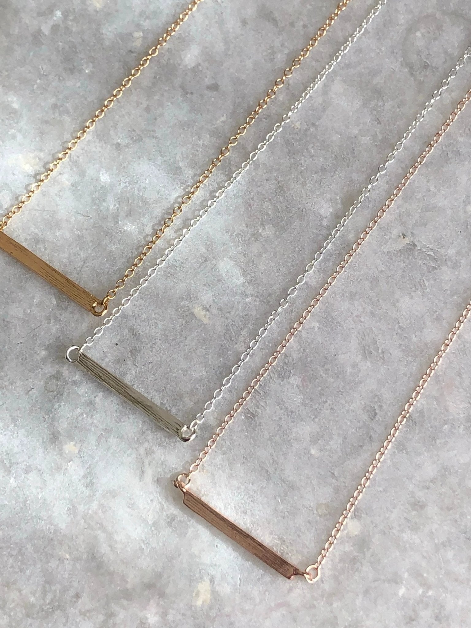 Latitude Bar Pendant Necklace by Lemons and Limes Boutique