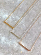 Latitude Bar Pendant Necklace by Lemons and Limes Boutique