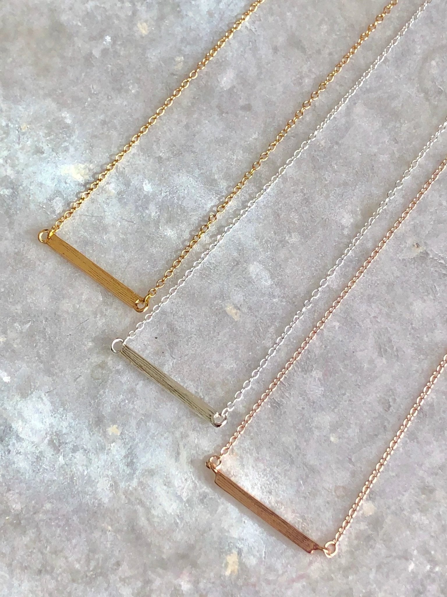 Latitude Bar Pendant Necklace by Lemons and Limes Boutique