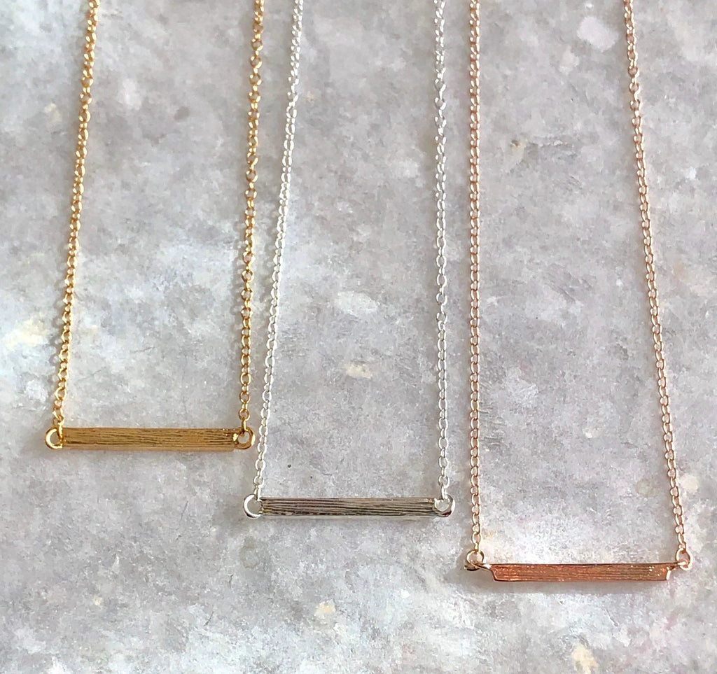 Latitude Bar Pendant Necklace by Lemons and Limes Boutique
