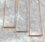 Latitude Bar Pendant Necklace by Lemons and Limes Boutique